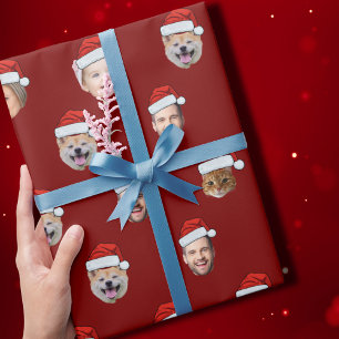 Santa Hat Anpassningsbar Family Ansikte 5 Foton ju Presentpapper