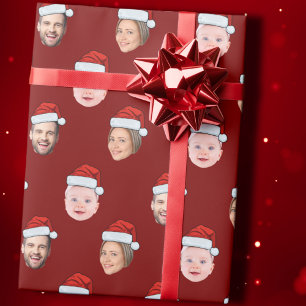 Santa Hat Ansikte Gift, Anpassningsbar Ansikte 3 F Presentpapper