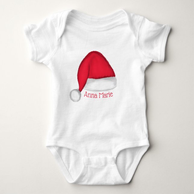Santa Hat Baby T Shirt (Framsida)