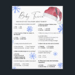 Santa hat - Baby Trivia<br><div class="desc">Vinterbabyduschen! Jul baby! Vattenfärgshatt! Inbjudan dina gäster med den här vattenfärgen Santa hat och snöflingor - inbjudan till elegant för babydusch. Matchande objekt är tillgängliga.</div>