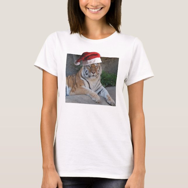 Santa Hat Bengal Tiger Tee (Framsida)