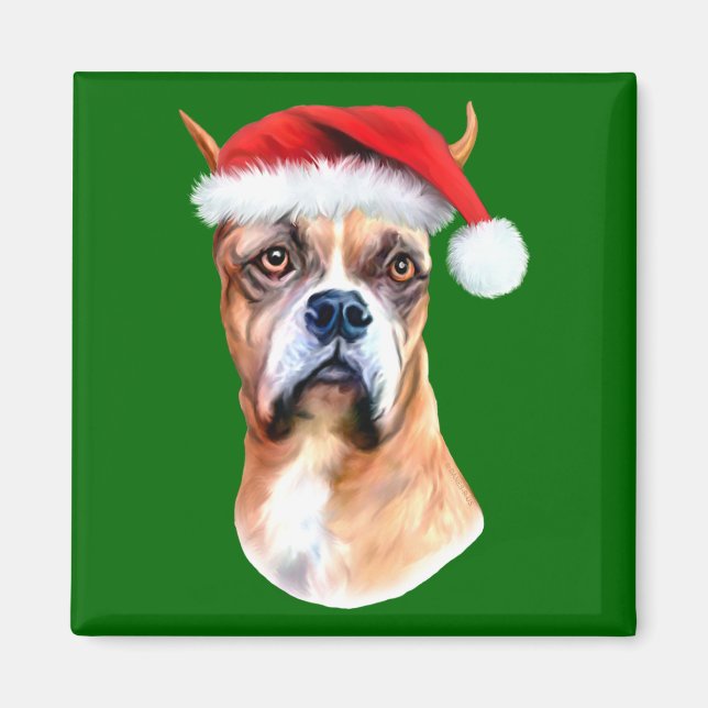Santa Hat Boxer Magnet (Framsidan)