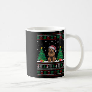 Santa Hat Briard Hund Ljus Ugly Sw Kaffemugg