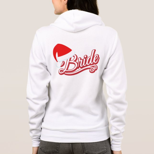 Santa Hat Bride Sweat Shirt white T Shirt (Baksida)