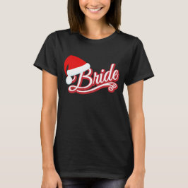 Santa Hat Bride T-Shirt Black
