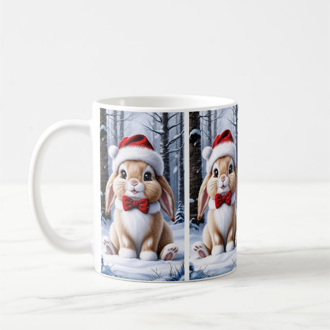 Santa Hat Bunny Mugg (Vänster)