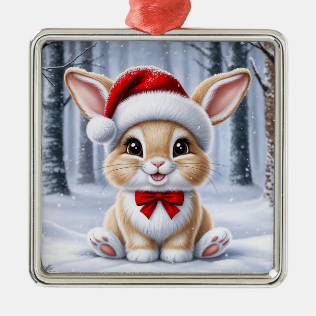 Santa Hat Bunny Ornament (Framsidan)