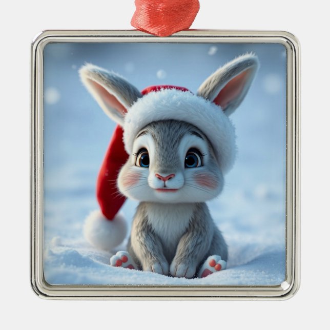 Santa Hat Bunny Ornament (Framsidan)