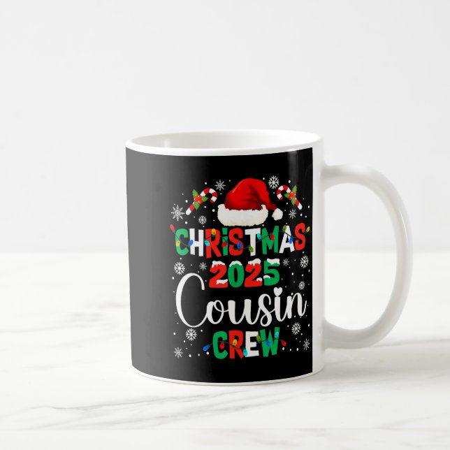 Santa Hat Christmas 2025 Cousin Crew Xmas Matching Kaffemugg (Höger)
