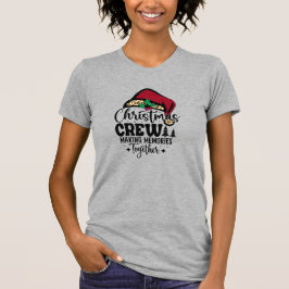 Santa Hat Christmas Crew Matching Family T Shirt
