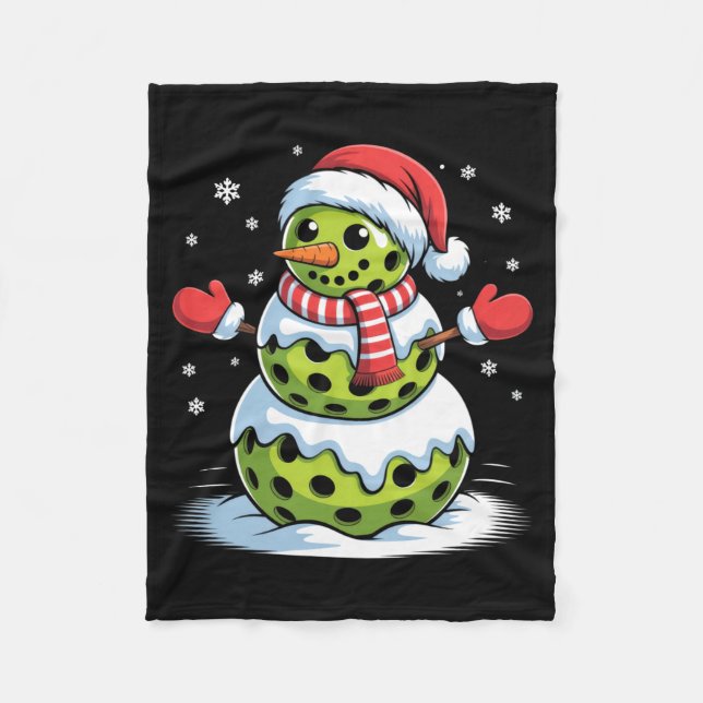 Santa Hat Ckleball Snowman Christmas Men Women Kid Fleecefilt (Framsidan)