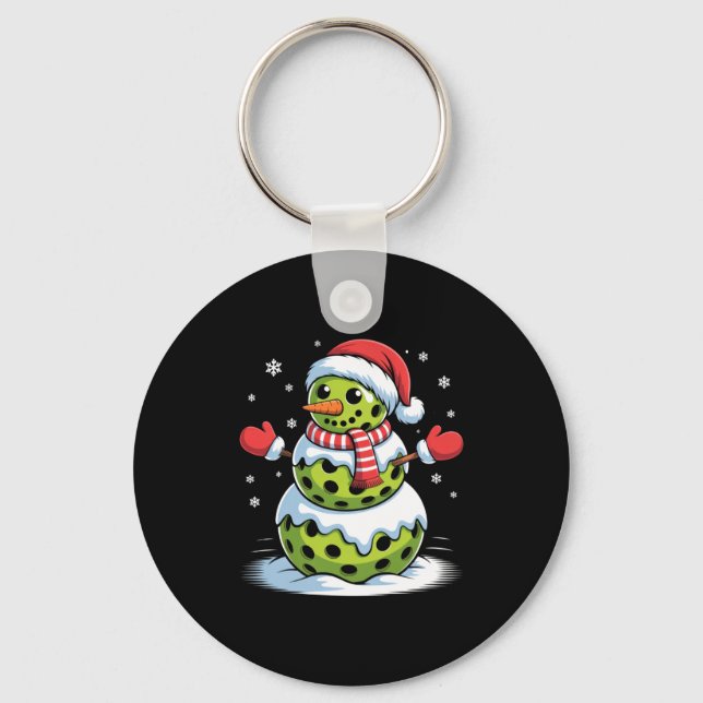 Santa Hat Ckleball Snowman Christmas Men Women Kid Nyckelring (Framsida)