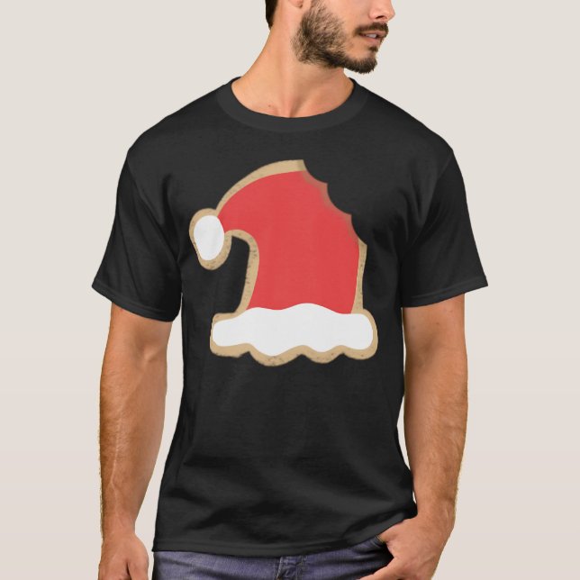 Santa Hat Cookie T Shirt (Framsida)