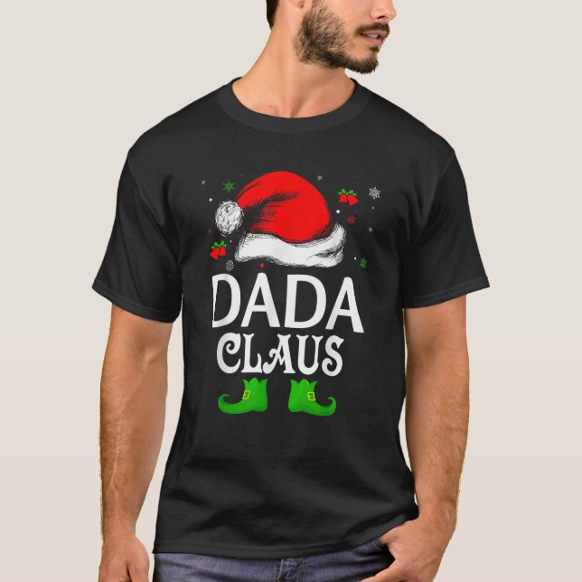 Santa Hat Dada Claus Elf Funny Ugly jul Swea T Shirt (Framsida)