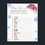 Santa hat - emoji-spelet<br><div class="desc">Vinterbabyduschen! Jul baby! Vattenfärgshatt! Inbjudan dina gäster med den här vattenfärgen Santa hat och snöflingor - inbjudan till elegant för babydusch. Matchande objekt är tillgängliga.</div>