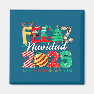 Santa Hat Familj Julen Matchande Roligt Feliz Na Magnet