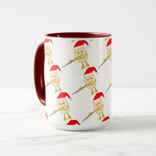 Santa Hat Flute Egghead Mugg