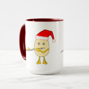 Santa Hat Flute Egghead Mugg