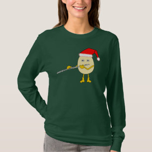 Santa Hat Flute Egghead T Shirt