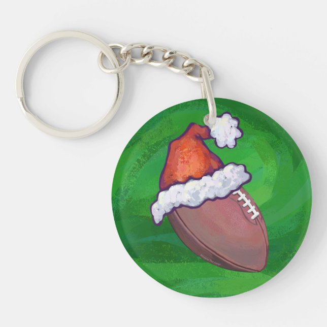 Santa Hat Football på Grönt (Framsidan)