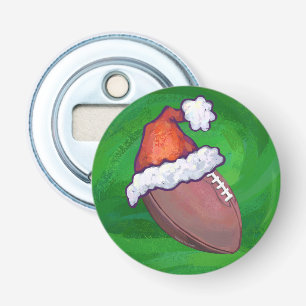 Santa Hat Football på Grönt Flasköppnare