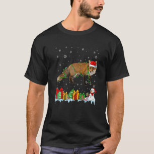 Santa Hat Fox jul Ljus Animals T Shirt