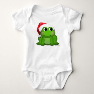 Santa Hat Froggy jul Infant Creeper / Onsie Tee Shirt