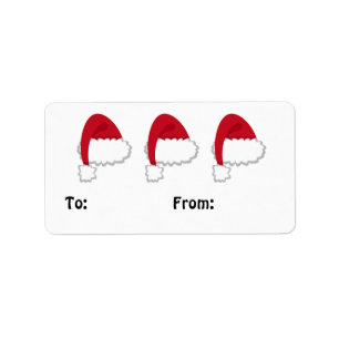 Santa Hat Gift Märkre Labels #HolidayZ Adressetikett