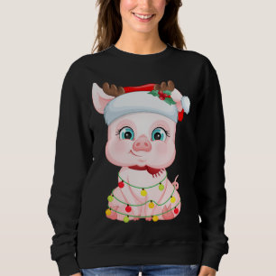 Santa Hat Gris jul Gris Älskare Pajama T Shirt