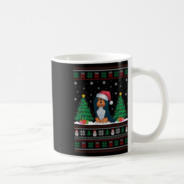 Santa Hat Havanese Hund Julgran Ljus Ugly Kaffemugg (Höger)