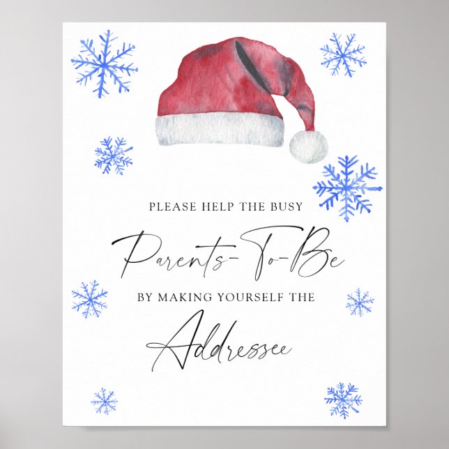 Santa hat - Hjälp de Busy Parents to be Addressee Poster (Framsidan)