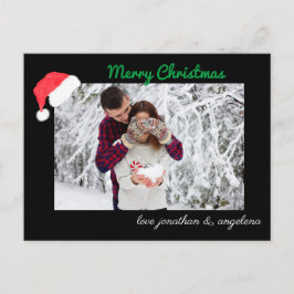 Santa Hat & Hjort Anpassningsbar Photo Vykort