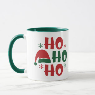 Santa Hat Ho Ho Ho jul Mugg