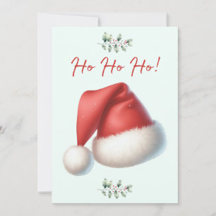 Santa Hat Ho Ho Ho-julkort Julkort