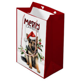 Santa Hat Holly German Shepherd Puppy jul