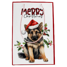 Santa Hat Holly German Shepherd Puppy jul