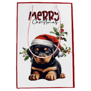 Santa Hat Holly Rottweiler Puppy jul