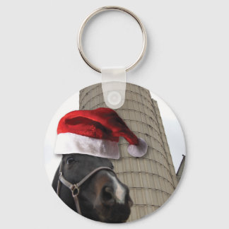 Santa Hat Horsey Nyckelring