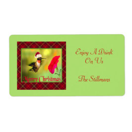 Santa Hat Hummingbird jul Fraktsedel