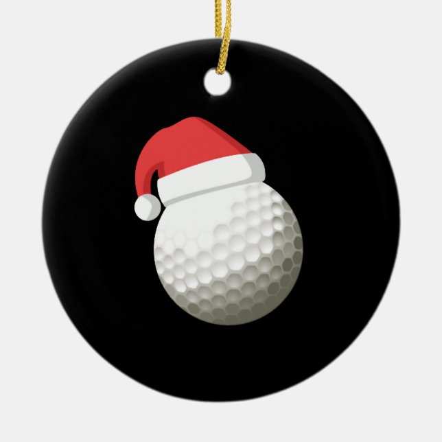 Santa Hat jul Golf Julgransprydnad Keramik (Framsidan)