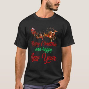 Santa Hat Julafton Pajamas God jul och Lycklig N T Shirt