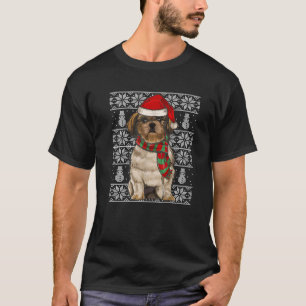Santa Hat Julafton Shih Tzu Ugly jul Puppy Älskare T Shirt