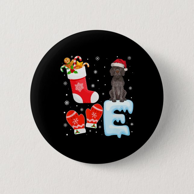 Santa Hat Julafton Stocking German Shorthar Pointe Knapp (Framsida)