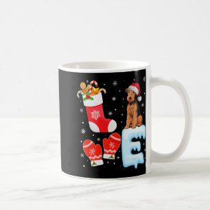 Santa Hat Julafton Stocking Helgdag Airedale Terri Kaffemugg