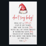 Santa Hat-julen Säg inte babystöld Brevpapper<br><div class="desc">Det här är en Jultomten Hat-jul, säg inte Baby! Baby Shower-spel. *Säg inte Baby! - Köp kläder stift. Varje gäst samlar in en klädesplagg och klipper den på sina kläder. När en gäst fångar någon som säger ord "baby", kan de ta den där personen. Den som har mest stift i...</div>