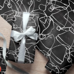 Santa Hat Jumble White på juljuljulen på Chalkboar Presentpapper<br><div class="desc">Tomat gnuggar i estetiskt vitt på kritan. En elegant underskattade julomslutningen pappert. Doodle hand plockade Santa Hats.</div>
