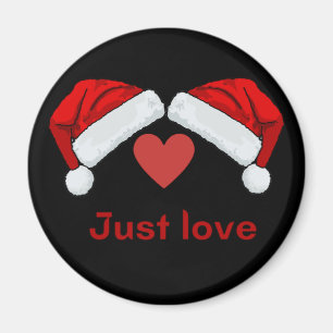 Santa hat-just kärlek magnet