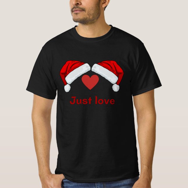 Santa hat-just love t shirt (Framsida)
