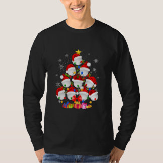 Santa Hat med Golf Julgran Golfer Funny T Shirt