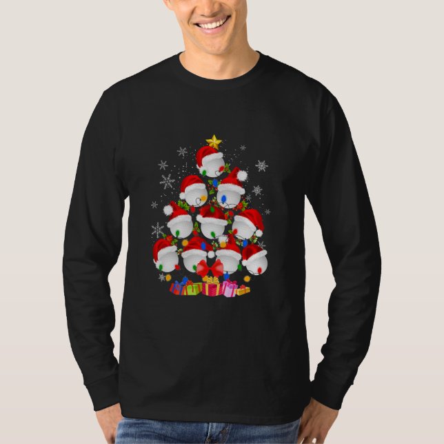 Santa Hat med Golf Julgran Golfer Funny T Shirt (Framsida)